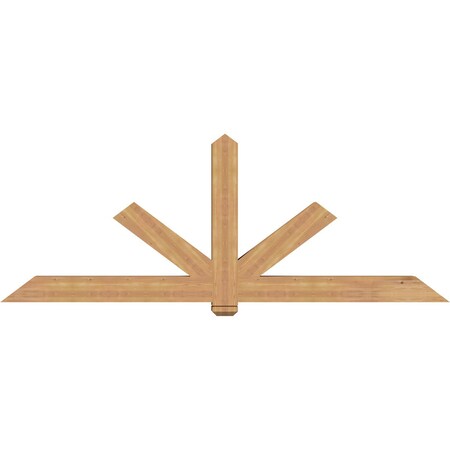 Ekena Millwork Kennewick Timber Gable Bracket, Western Red Cedar, 96"W x 36"H x 5 1/2"D x 5 1/2"F, 9/12 Pitch GBW096X36X0606KEN00SWR